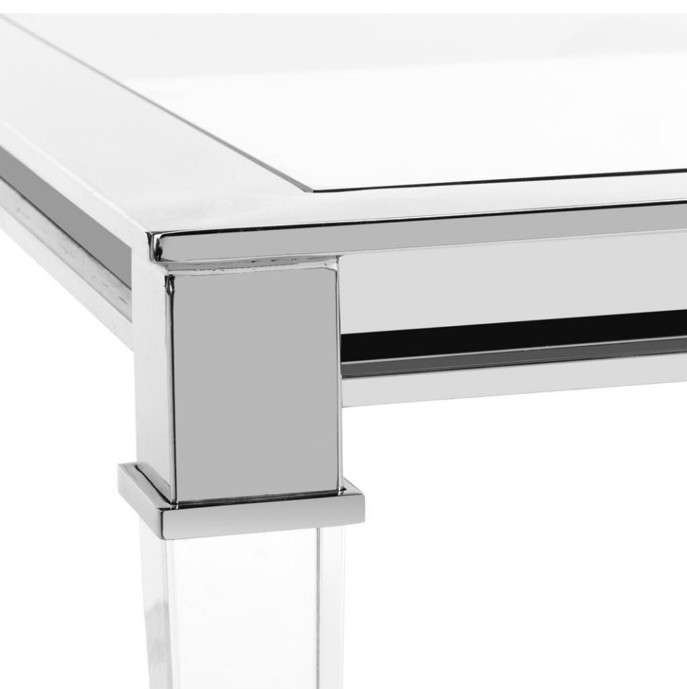 Envee Acrylic Coffee Table Silver   Modern   Coffee Tables   by Virgil Stanis Design  Houzz