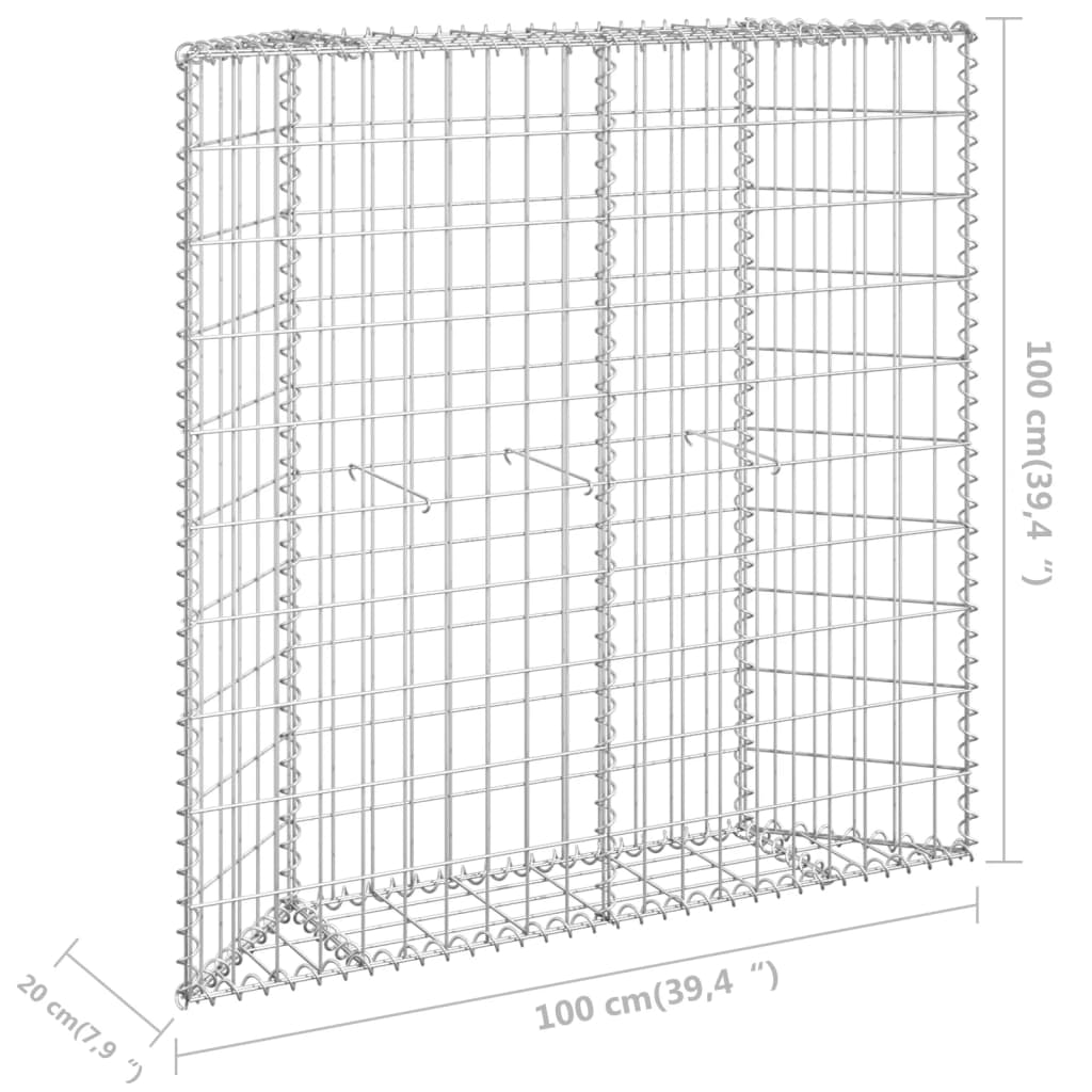 Charmma Trapezium Gabion Raised Bed Galvanized Steel 39.4