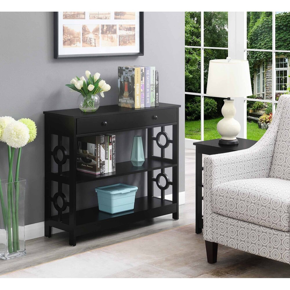 Convenience Concepts Ring 1 Drawer Console Table with Shelves