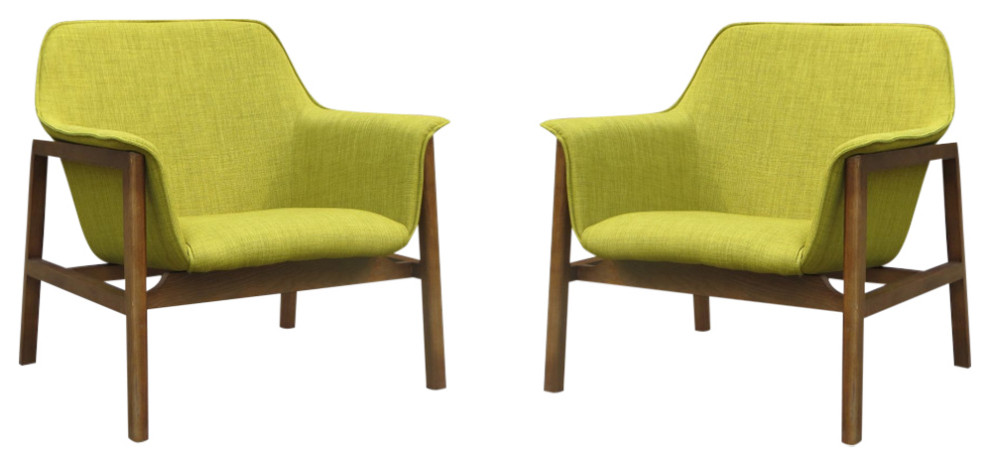 Manhattan Comfort Miller Linen Weave Accent Chair   Midcentury   Armchairs And Accent Chairs   by Manhattan Comfort  Houzz