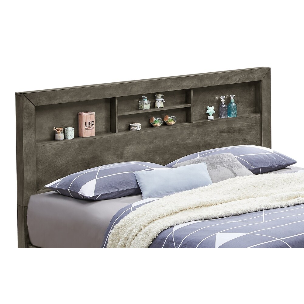 Burlington King Platform Bed with Storage Shelves