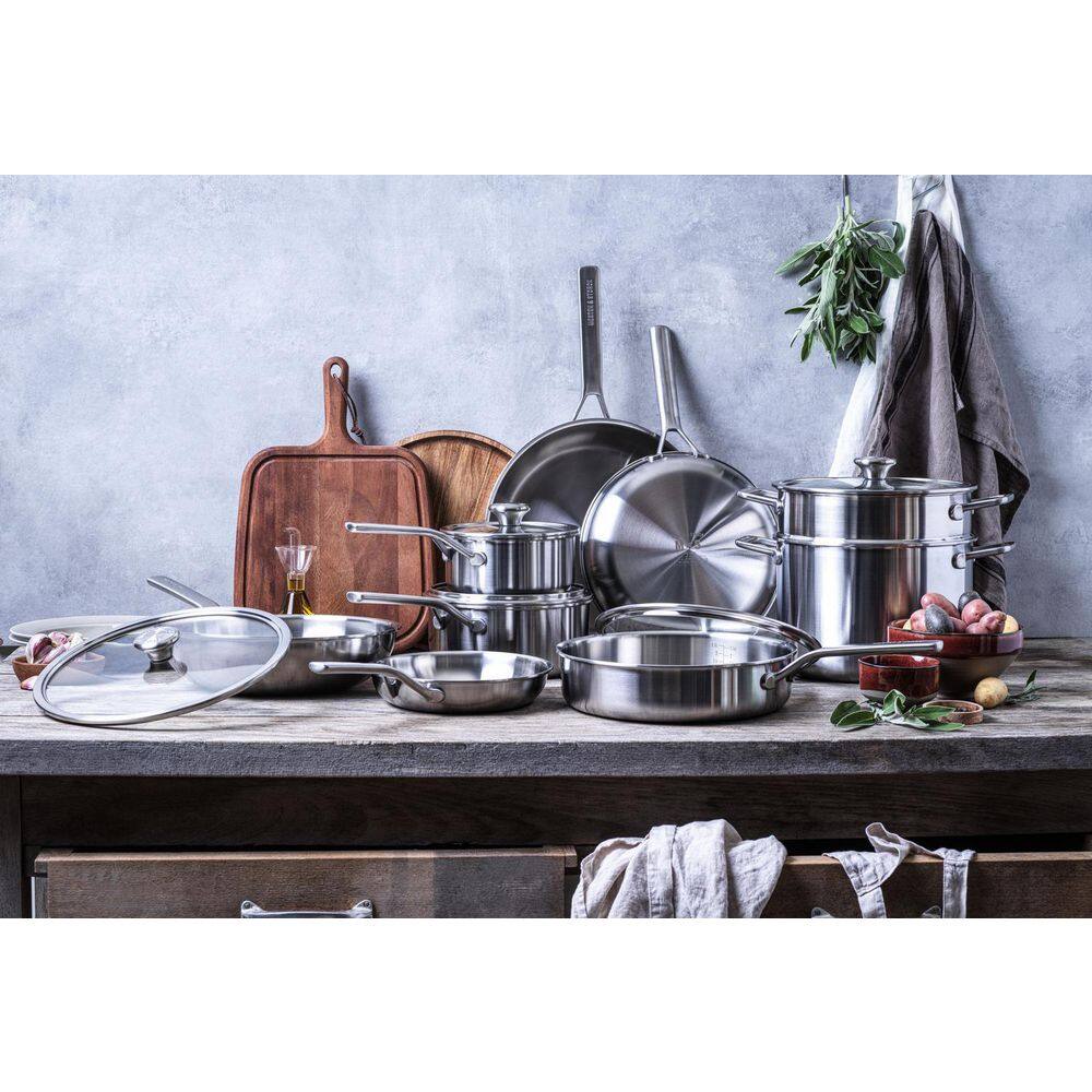 Merten  Storck Merten and Storck Tri-Ply 14-Piece Stainless Steel Induction Cookware Pots and Pans Set CC005049-001