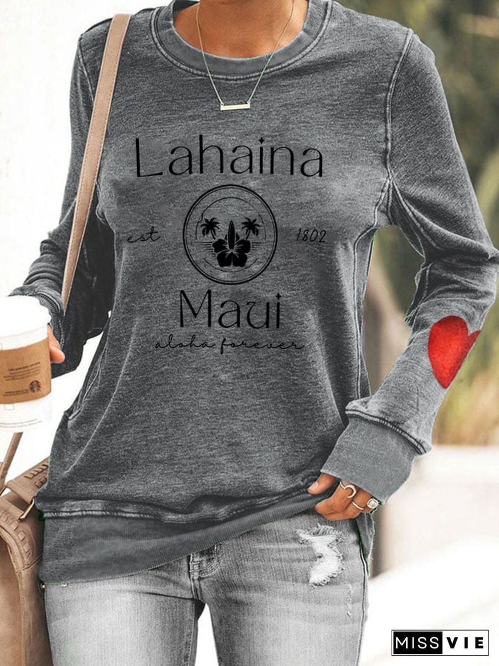 Women's Pray For Lahaina Maui Est 1802 Sweatshirt