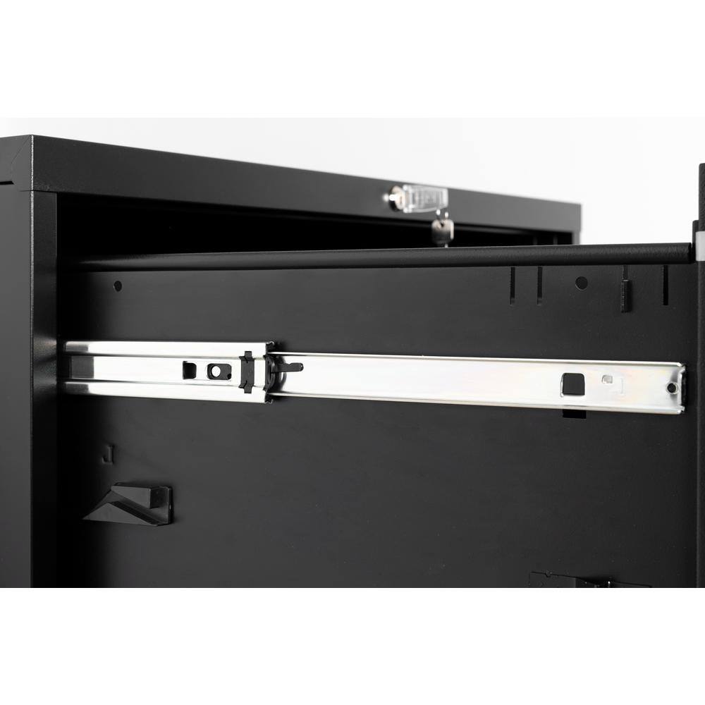 Modern Black 2-Drawer Lateral Filing Cabinet for LegalLetter A4 Size HI25262859