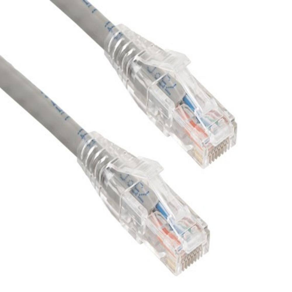 SANOXY 10 ft. Cat6 550 MHz UTP Ethernet Network Patch Cable with Clear Snagless Boot Gray SNX-CBL-LDR-C6117-3010