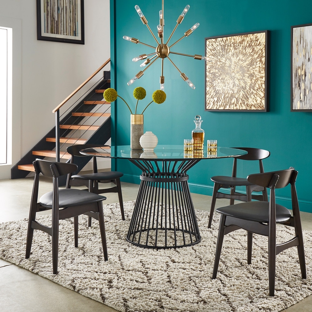 Sheeba Round Caged Metal Base Dining Table by iNSPIRE Q Modern