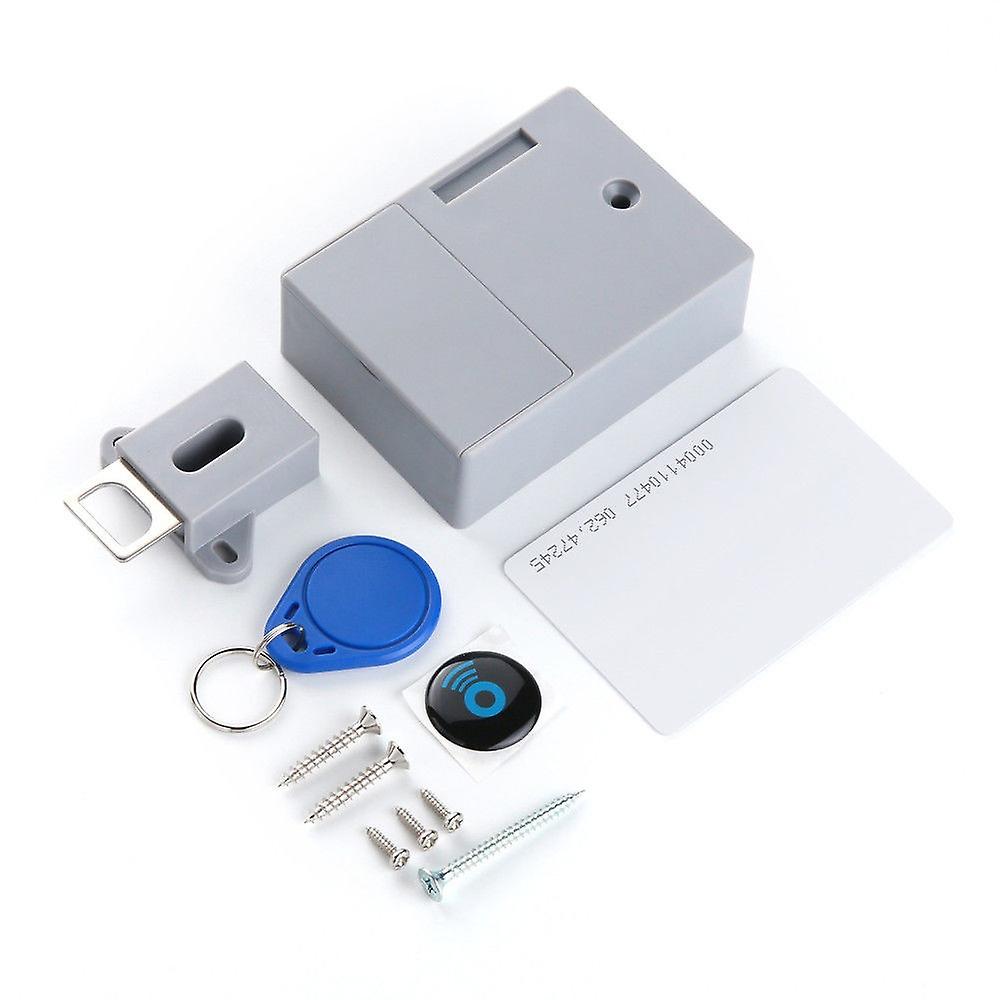 White Intelligent Card Sensor Cabinet Drawer Intelligent Lock Diy Invisible Digital Lock Without Perforate Hole