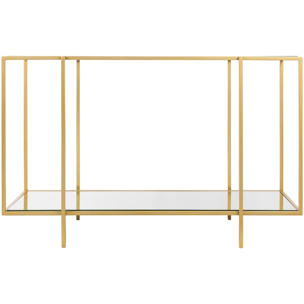Alecsis Glass Two Tier 30 inch Console Table