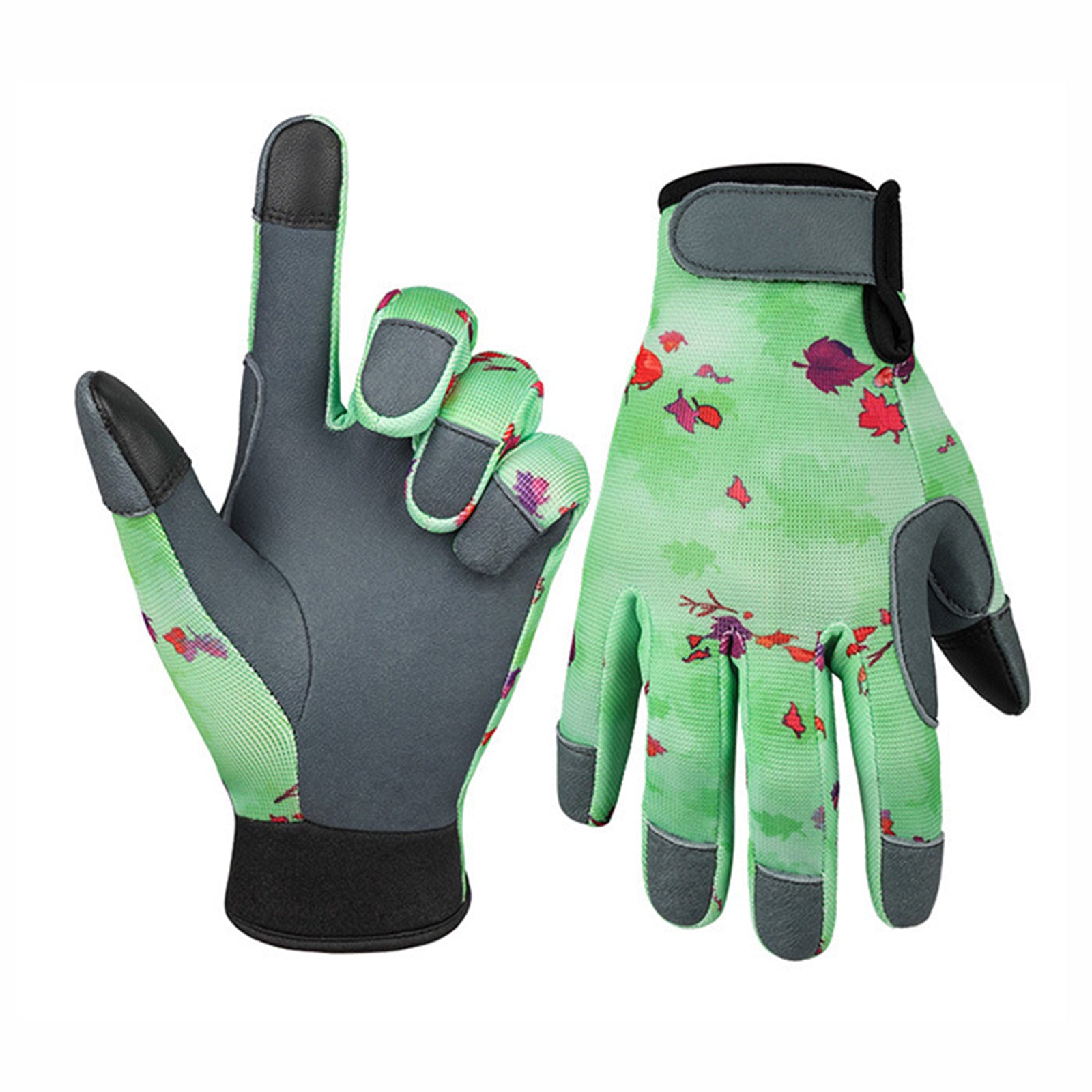 Famyfamy Garden Planting Tools Gardening And Other Small Things Durable Green Blue Grey Non-slip Sheepskin Fabric Work Gloves