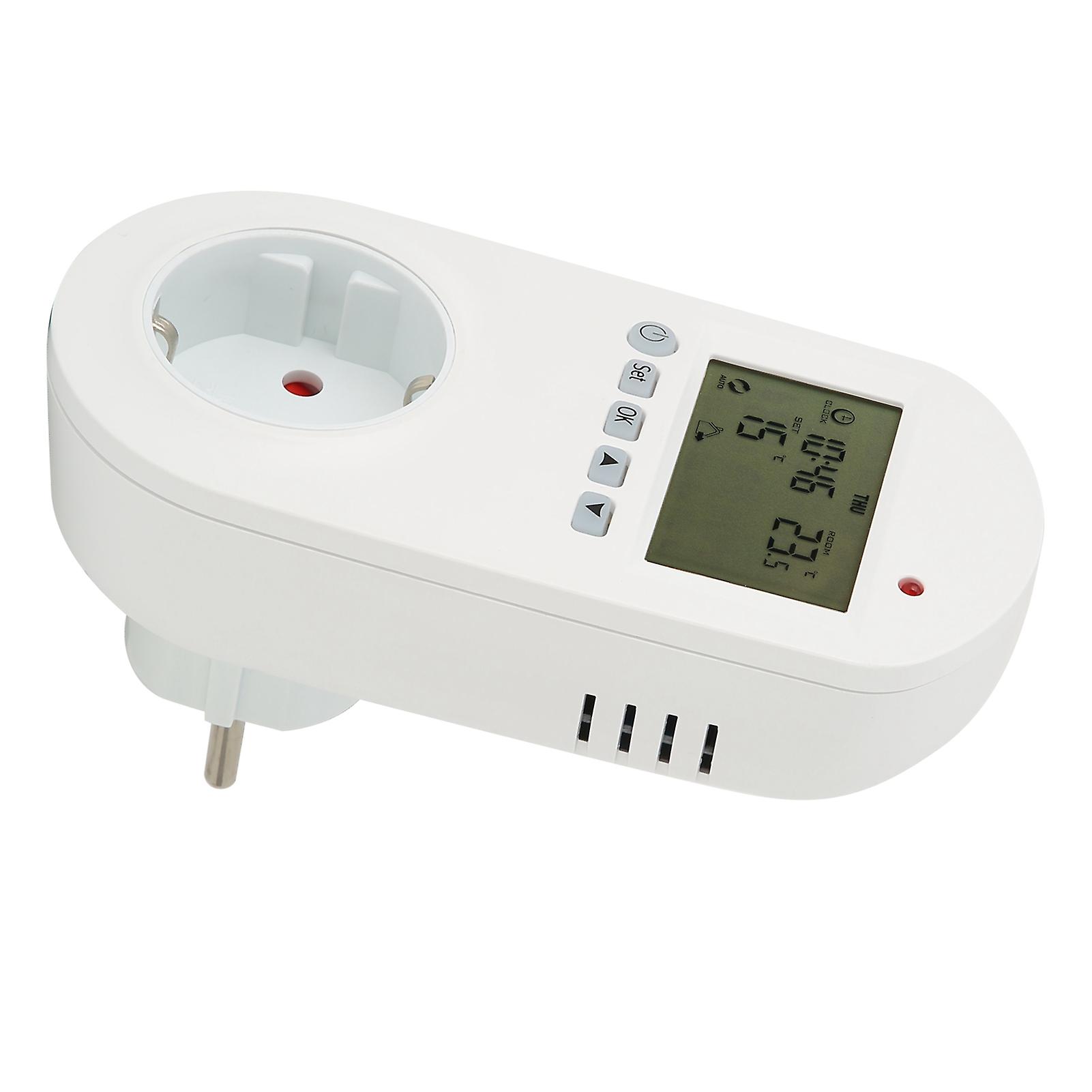 16a Plugin Thermostat Programmable Electric Heating Temperature Controller Eu 230v