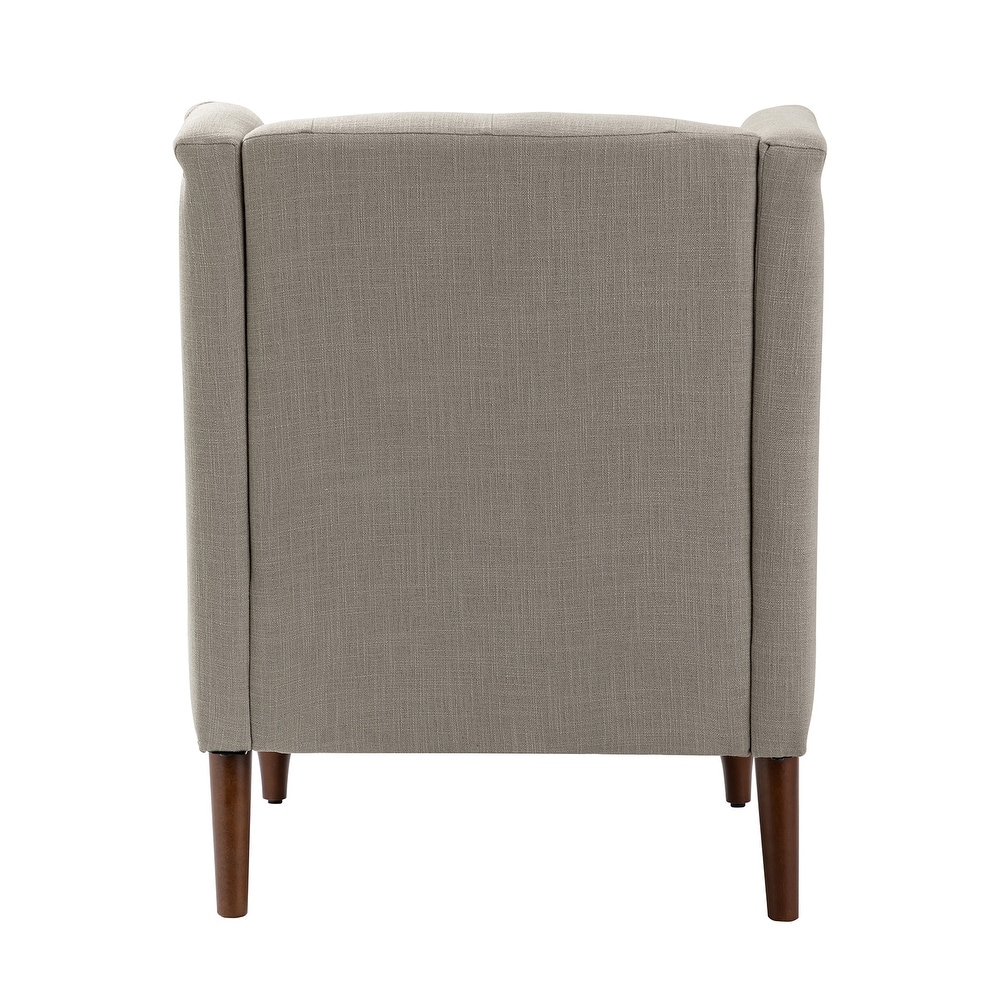 Maitê Transitional Armchair with Solid Wood Legs by HULALA HOME