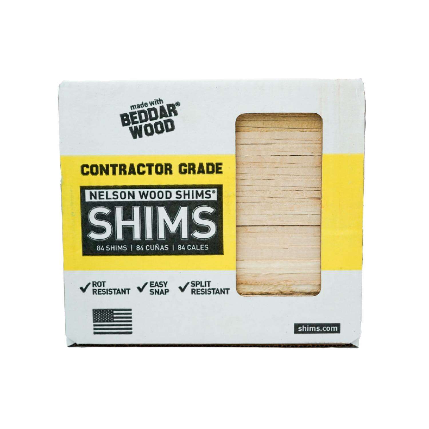 Nelson Wood Shims 1.5 in. W X 8 in. L Wood Shim 84 pk