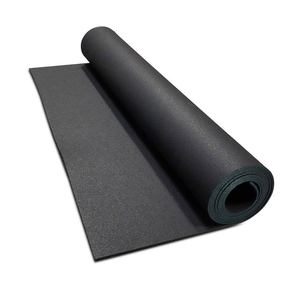 Survivor SportFloor Isometric Black 48 in. W x 120 in. L x 0.25 in. T Rubber GymWeight Room Flooring Rolls (40 sq. ft.) 01050605000