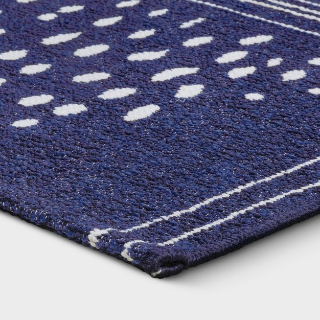 Dot Geo Outdoor Rug Indigo