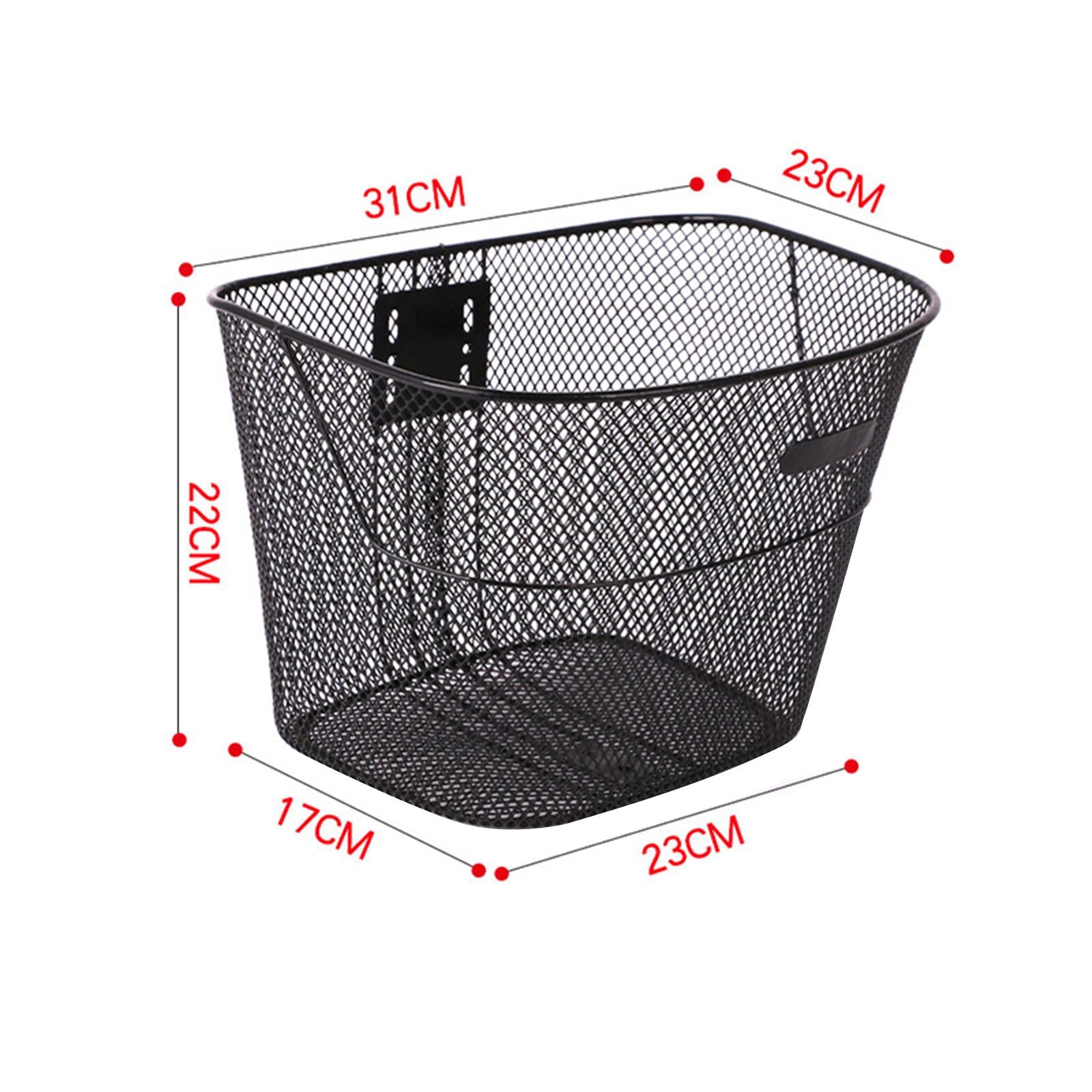 Bikes Basket Front Rear Folding Bike Wire Mesh Basket Bike Frame Basket for Women Men， Bike Pannier Basket， Pet Carrier Storage Bags