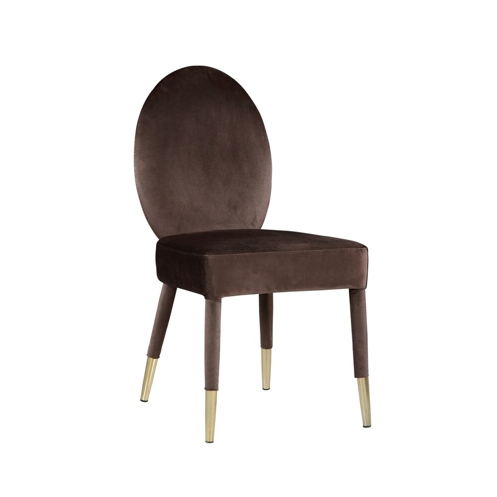 Chic Home Jerett Velvet Dining Chair Oval Back  Set of 2