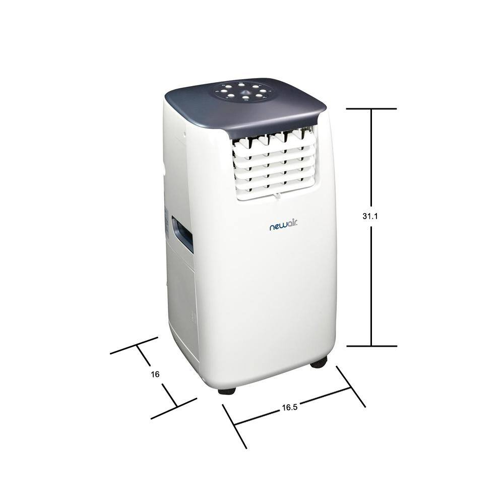 NewAir 14000 BTU (8600 BTU DOE) Portable Air Conditioner and Heater Cover 525 sq. ft. with Easy Window Venting Kit - White AC-14100H