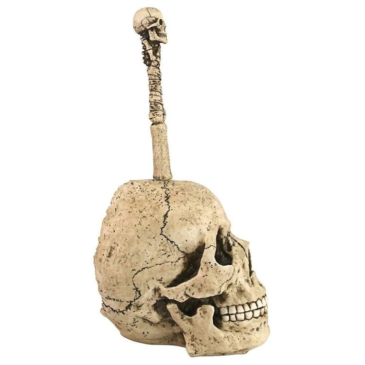 Bathroom Skull Toilet Bowl Brush