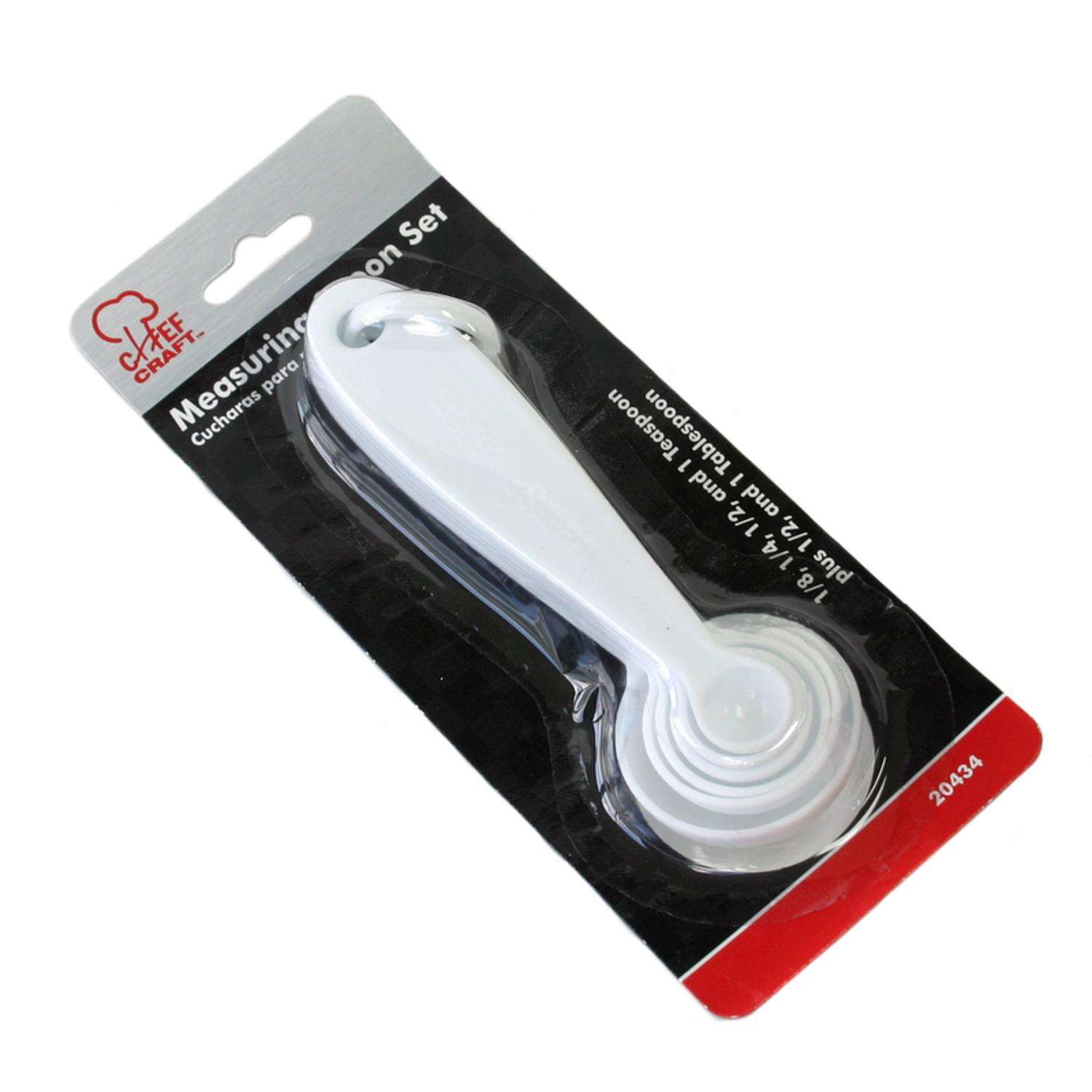 Chef Craft Plastic White Measuring Spoon