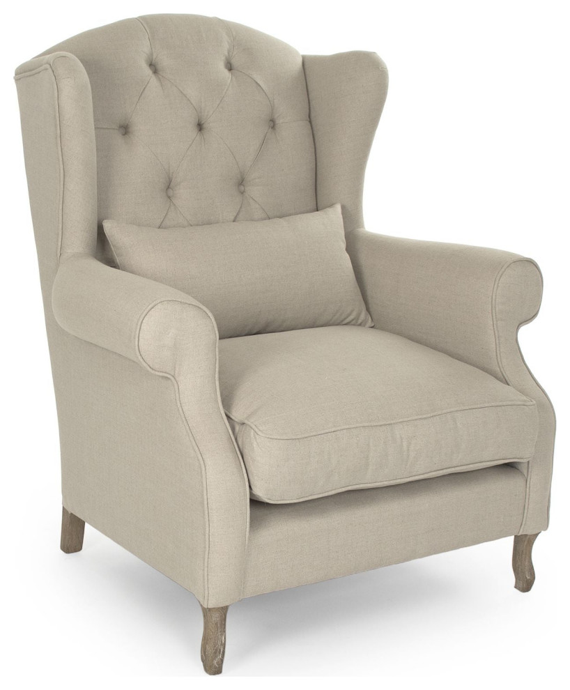 Hampton Chair   Farmhouse   Armchairs And Accent Chairs   by Hudson Home Decor  Houzz