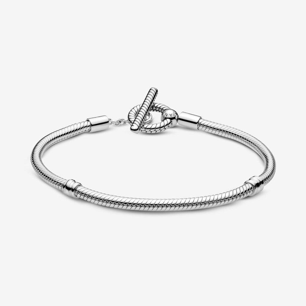 PANDORA  Pandora Moments T-Bar Snake Chain Bracelet in Sterling Silver