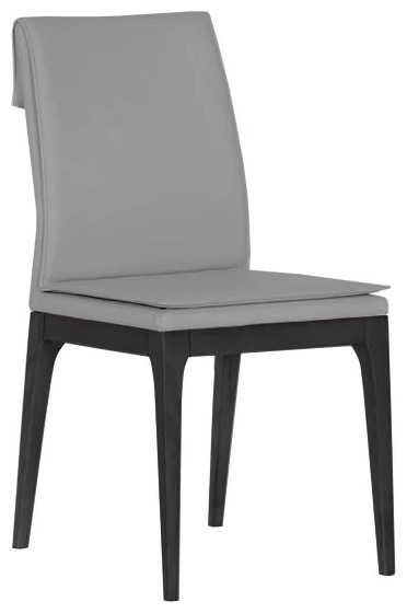 Renato Dining Chair  Gray Soft Matte Polyurethane Cover   Midcentury   Dining Chairs   by Rustic Home Furniture Deco  Houzz