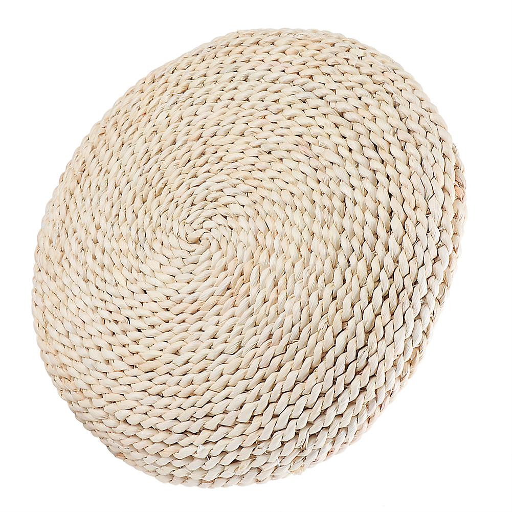 Japanese Style Round Tatami Hand Woven Floor Cushion Floor Pouf Mat For Meditation Yoga