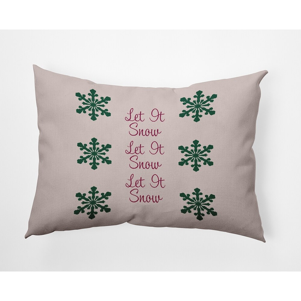 Let It Snow Indoor/Outdoor Throw Pillow