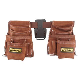 Graintex 20 Pocket Nail and Tool Pouch Set with 2 in. Belt and Hammer Holder SS2960