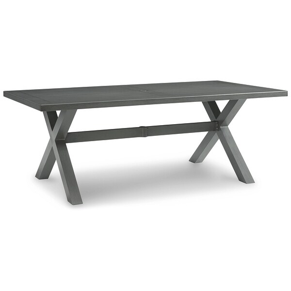 Signature Design by Ashley Elite Park Outdoor Dining Table with Umbrella Option