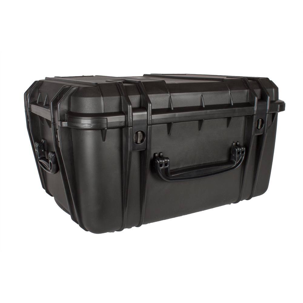 Seahorse 22.3 in. W x 28.3 in. L x 15.3 in. H Large Rolling Watertight Tool Case with Foam in Black 1220FBK