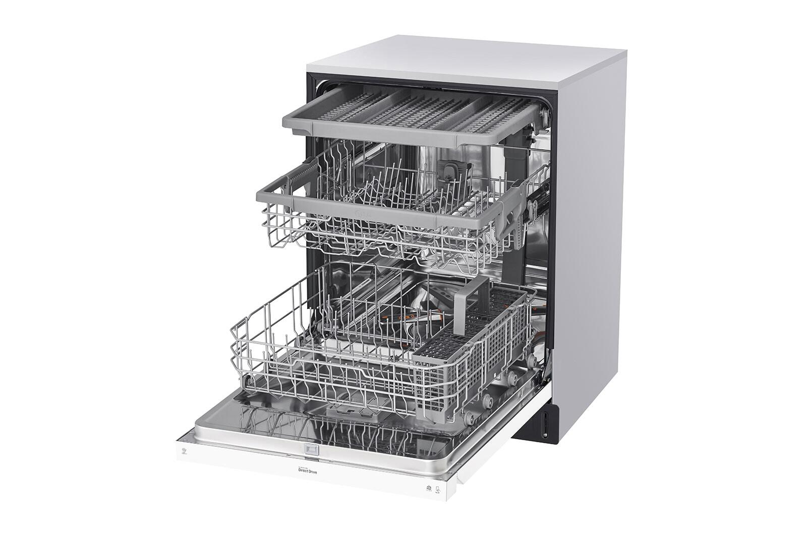 Lg LDFN4542W Front Control Dishwasher With Quadwash™ And 3Rd Rack