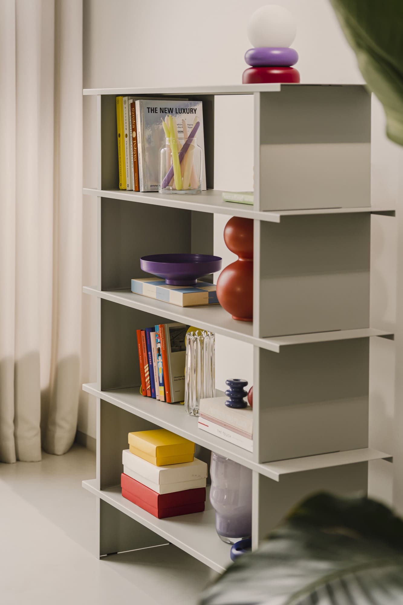 Wooden Open Bookcase with 5 Shelves