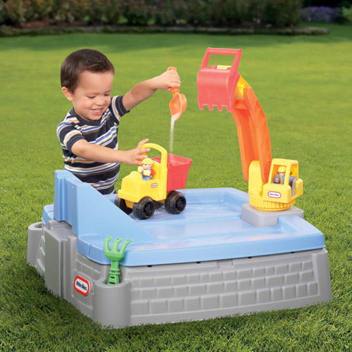 Little Tikes Big Digger Outdoor Construction Sandbox with Crane and Dump Truck