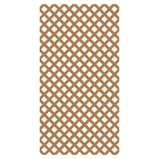 Veranda 4 ft. x 8 ft. Sierra Cedar Garden Diamond Vinyl Lattice 73004021