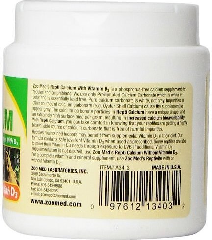 Zoo Med Repti Calcium with D3 Reptile Supplement