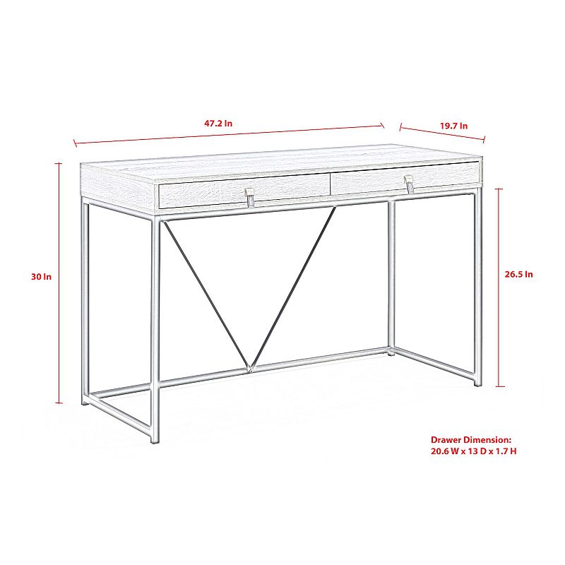 Kalli Writing Desk 2 Storage Drawers