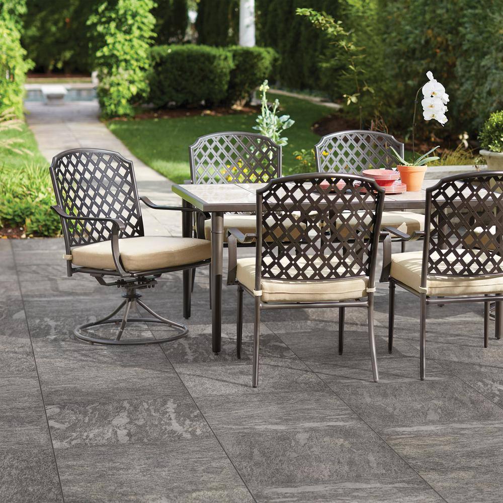 Corso Italia Alpe Gray 24 in. x 24 in. x 0.75 in. Porcelain Paver AY5Y