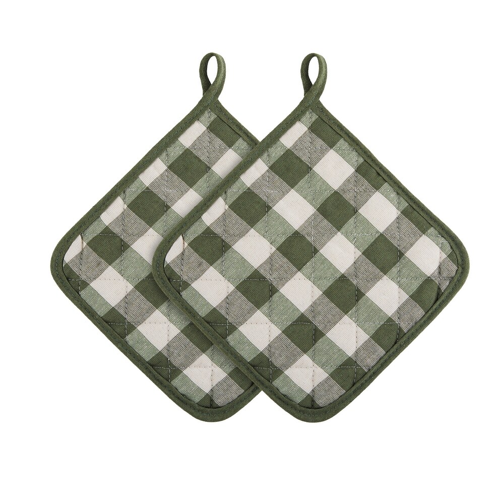 Buffalo Check Pot Holder   Set of Two   8x8