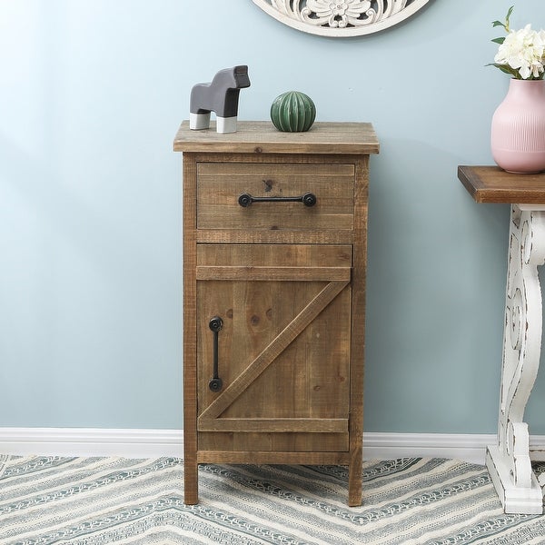 Rustic Wood Accent End Table - 33.75