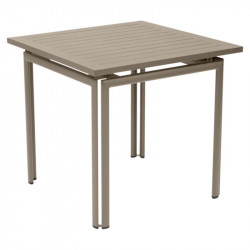 Table FERMOB Costa 4 personnes， table de jardin aluminium ajourée