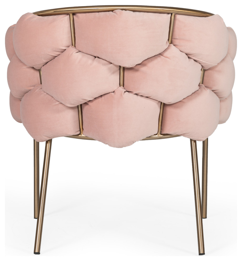 Modrest Debra Modern Pink Fabric Dining Chair   Contemporary   Dining Chairs   by Vig Furniture Inc.  Houzz