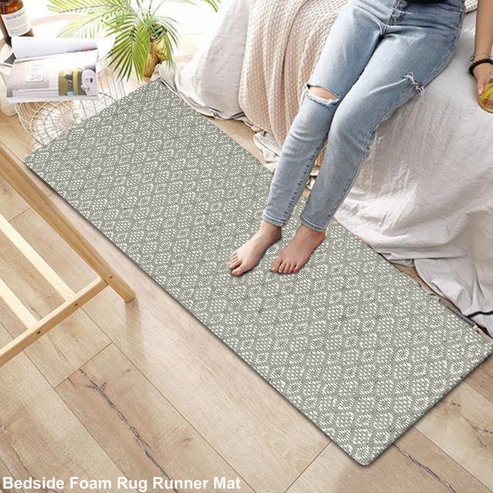 Kitchen Runner Rug/ Mat Cushioned Cotton Hand Woven Anti Fatigue Mat Kitchen/Bathroom/Bed side 18x48''   18''x48''