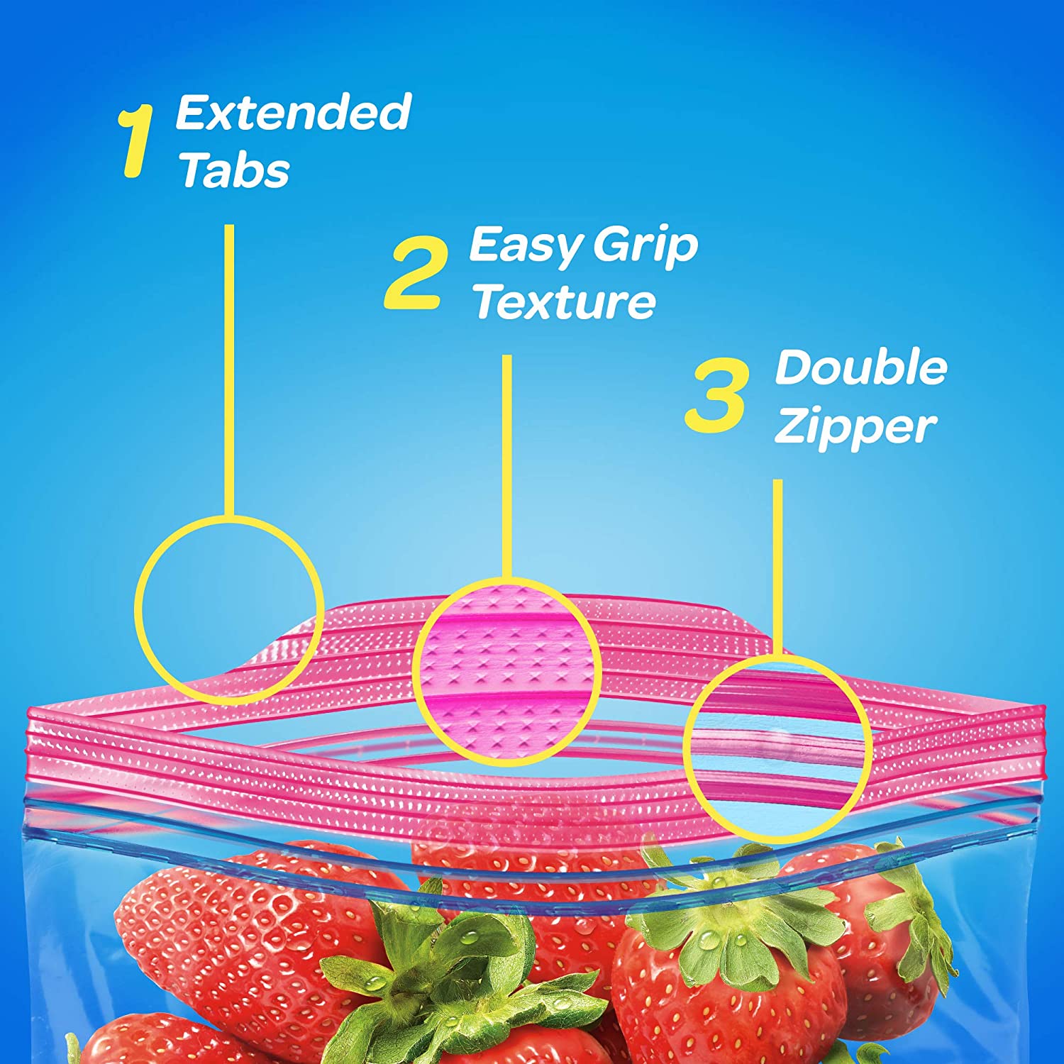 Ziploc Gallon Food Storage Bags， Grip 'n Seal Technology， 75ct