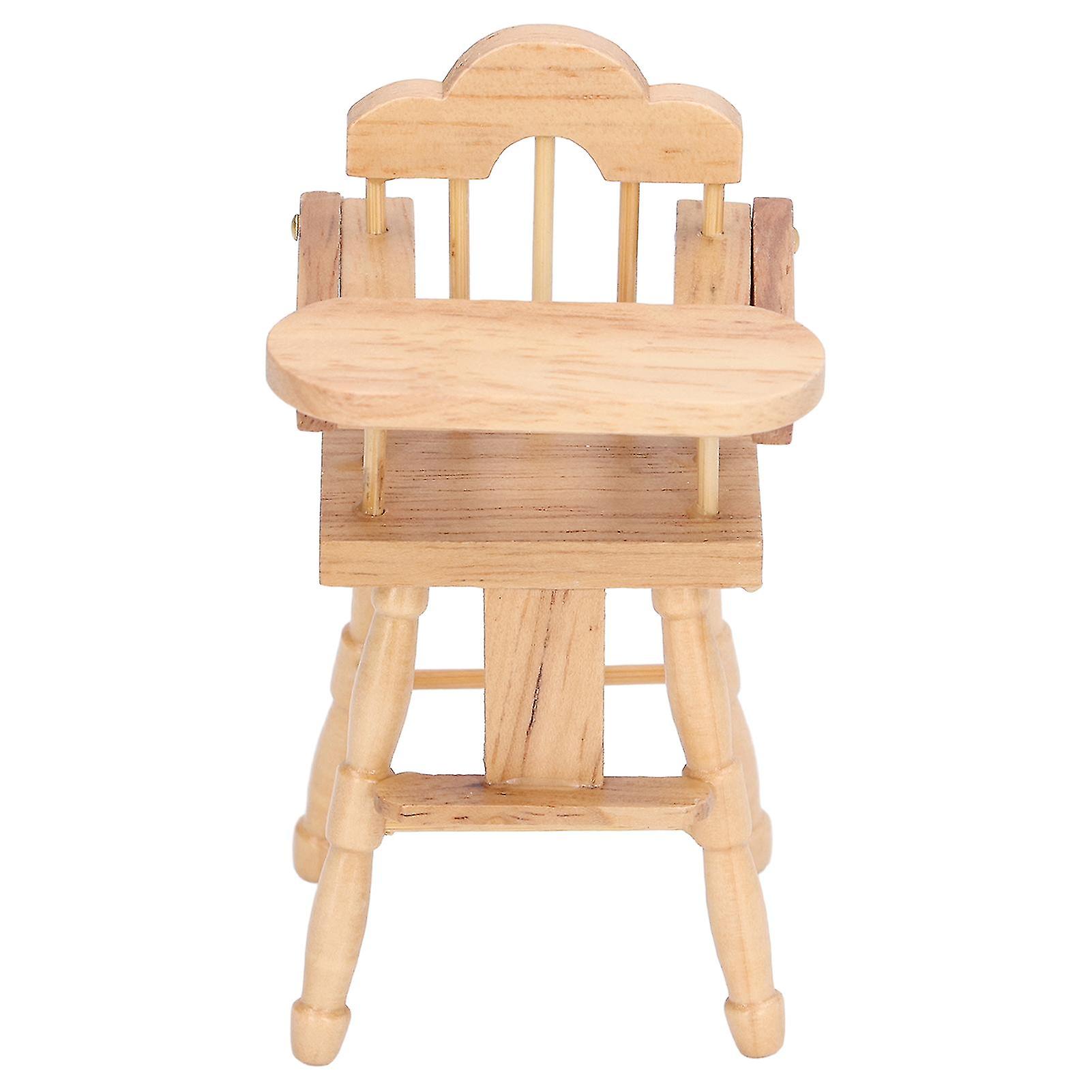 1:12 Dollhouse Baby Dining Chair Miniature Infant High Chair Furniture Model Decoration Accessory