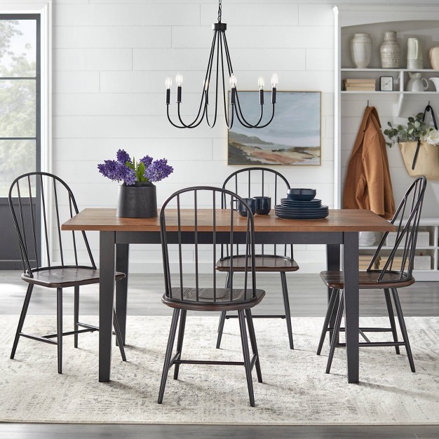 5pc Sheffield Dining Set Black driftwood Buylateral