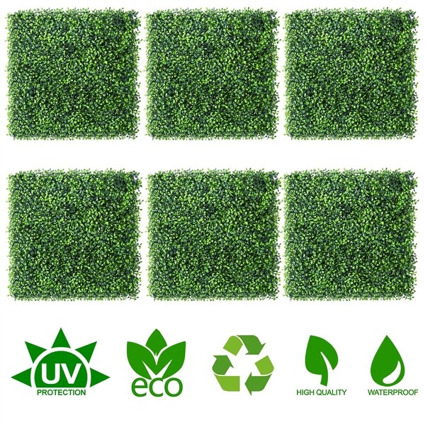 Yaheetech 6pcs 20'' x 20'' Artificial Boxwood Panels Plant Privacy