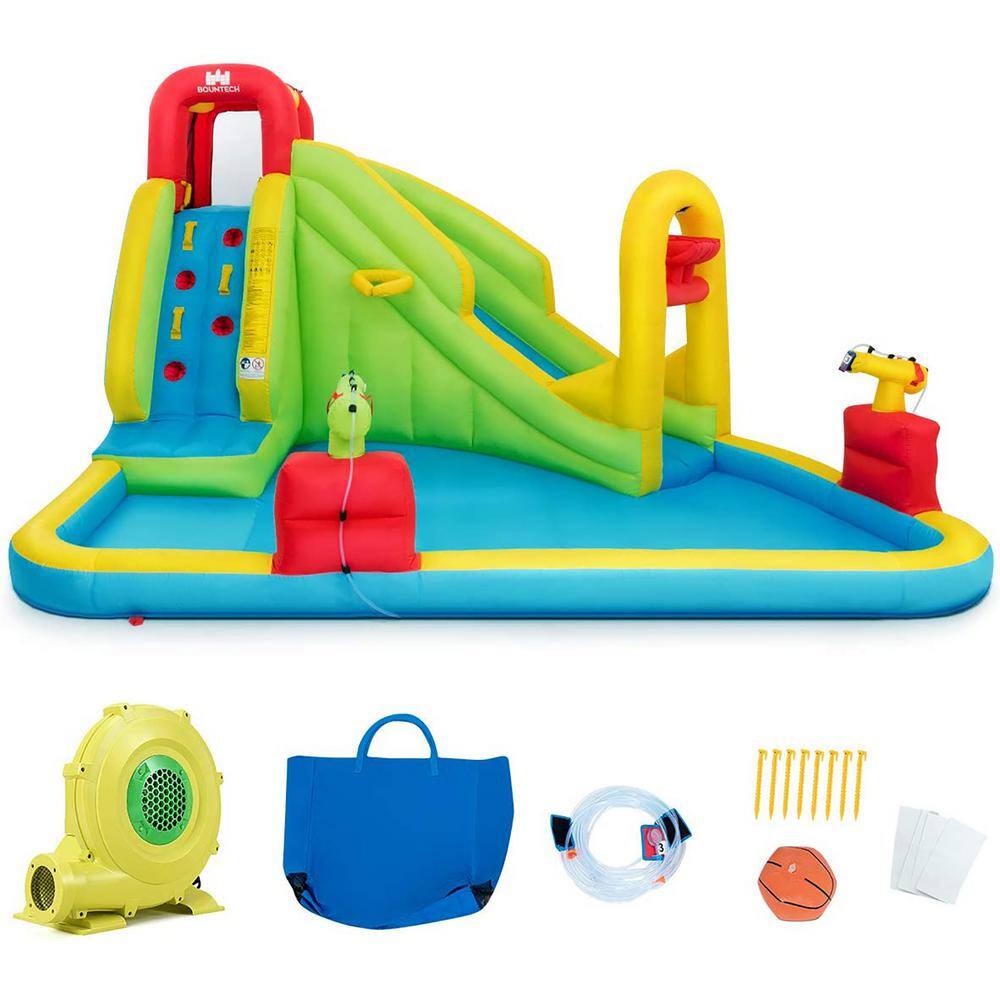 Costway 480-Watt Inflatable Water Slide Kids Bounce House with Blower OP70147