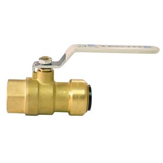 Tectite 34 in. Brass Push-to-Connect x Female Pipe Thread Ball Valve FSBBV34F