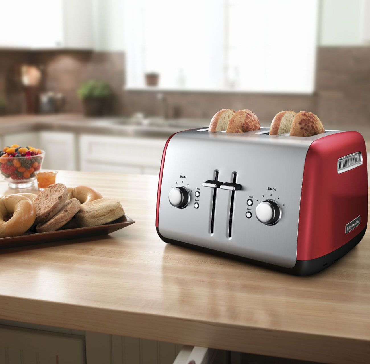 KitchenAid Empire Red 4-Slice Toaster